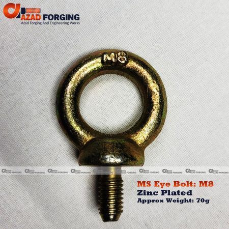 Forged Eye Bolt – M8 | DIN 580 | Mild Steel